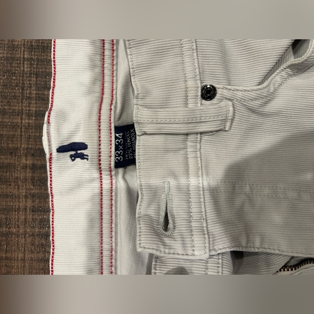 Johnnie O corduroy grey pants 33x 34 - Worn twice